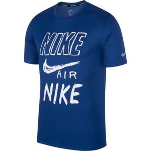 Nike BRTHE RUN TOP SS GX kék M - Férfi póló