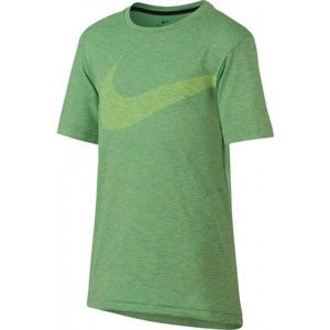 Nike BREATHE TOP SS HYPER GFX zöld XL - Fiús póló edzéshez