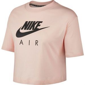 Nike NSW AIR TOP SS Női póló, narancssárga,fekete, méret