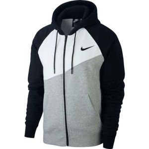 Nike NSW SWOOSH HOODIE FZ BB fekete L - Férfi pulóver