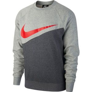 Nike NSW SWOOSH CREW FT sötétszürke M - Férfi pulóver