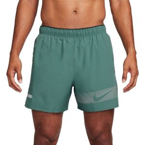 Nike CHALLENGER FLASH Férfi rövidnadrág futáshoz, sötétzöld, méret