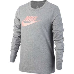 Nike NSW TEE LS ESSNT FUTURA HOOK szürke L - Lány póló