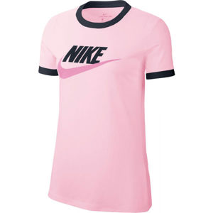 Nike NSW TEE FUTURA RINGE W rózsaszín L - Női póló