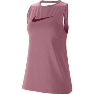 Nike NP TANK ESSENTIAL SWOOSH W Női top sportoláshoz, rózsaszín, méret S