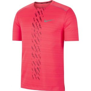 Nike DRY MILER SS EDGE GX PO M piros M - Férfi póló futáshoz
