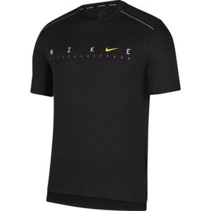 Nike DRY MILER SS TECH PO FF M fekete S - Férfi póló edzéshez