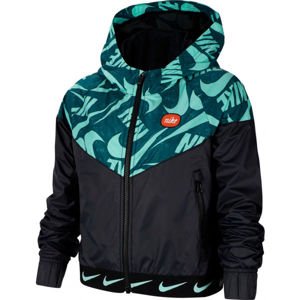 Nike NSW WR JACKET JDIY G Lányos kabát, fekete,Türkiz,narancssárga, méret