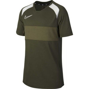 Nike DRY ACD TOP SS SA B Fiú futballpóló, khaki, veľkosť M