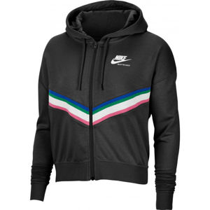 Nike NSW HRTG FZ FLC W Női pulóver, fekete, méret XL