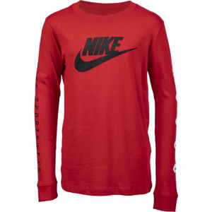 Nike NSW TEE LS FUTURA B Hosszú ujjú fiú póló, piros, méret