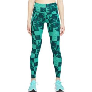 Nike DF FAST MR TGHT NV Női legging, zöld, méret