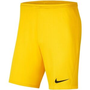 Nike DRI-FIT PARK 3 JR TQO Fiú rövidnadrág focira, sárga, veľkosť S