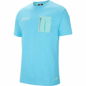 Nike FCB M NSW ME TOP SS Férfi póló, világoskék, méret XL