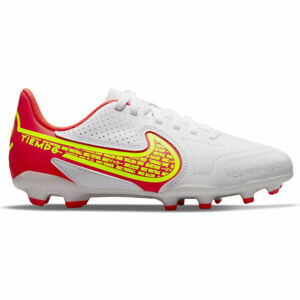 Nike JR TIEMPO LEGEND 9 CLUB FG/MG Gyerek futballcipő, fehér,piros,sárga, méret 33
