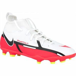 Nike JR PHANTOM GT2 CLUB DF FG/MG Gyerek futballcipő, fehér,piros,fekete, méret 33