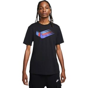 Nike NSW 12 MO SWOOSH TEE M Férfi póló, fekete, veľkosť L