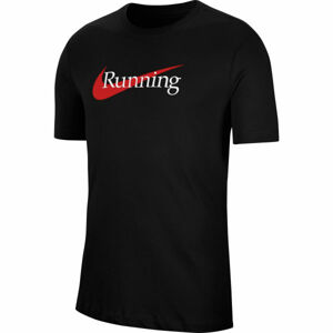 Nike DRI-FIT Férfi póló futáshoz, fekete, méret