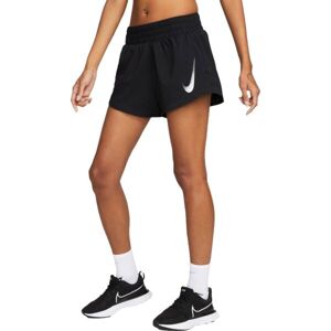 Nike SWOOSH SHORT VENEER VERS Női rövidnadrág, fekete, méret M