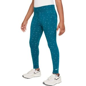 Nike NSW ESSNTL MR TGHT LOGO PRNT Lány leggings, kék, méret M