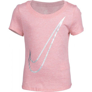 Nike NSW TEE SCOOP SHENE SWOOSH G Lány póló, rózsaszín,Ezüst, méret