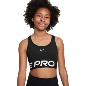 Nike PRO SWOOSH Lány sportmelltartó, fekete, méret