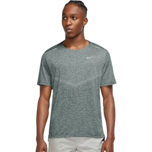 Nike DF RISE 365 SS Férfi póló futáshoz, zöld, méret
