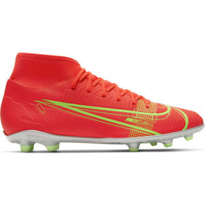 Nike MERCURIAL SUPERFLY 8 CLUB MG Férfi futballcipő, piros,Fényvisszaverő neon,fehér, méret 46