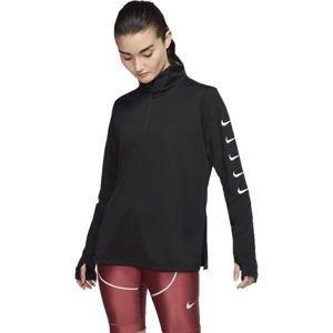 Nike SWOOSH RUN TOP HZ fekete XL - Női póló futáshoz