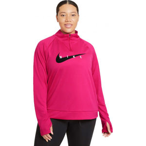 Nike SWOOSH RUN HZ MIDLAYER W Női pulóver futáshoz, rózsaszín, méret M