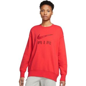 Nike NSW AIR FLC CREW Női pulóver, piros, méret