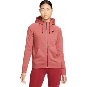 Nike NSW ESSNTL FLC FZ HOODIE Női pulóver, piros, méret