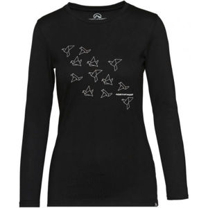 Northfinder SEWIRA Női pamut póló nyomott mintával, fekete, méret XL