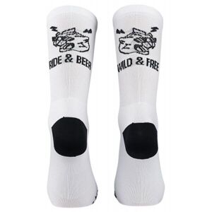 Northwave RIDE & BEER Férfi kerékpáros zokni, fehér, veľkosť 36-39