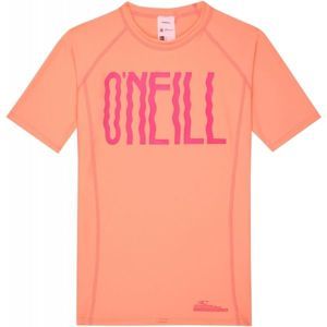 O'Neill PG LOGO SHORT SLEEVE SKINS narancssárga 16 - Lány póló UV szűrővel