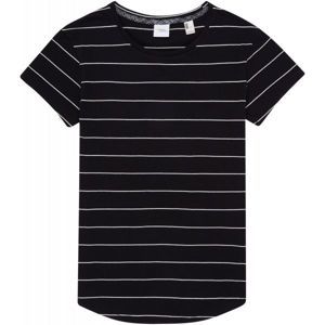 O'Neill LW STRIPE LOGO T-SHIRT fekete XL - Női póló