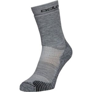 Odlo SOCKS CREW ACTIVE WARMHIKING Merinó zokni, szürke, méret 45-47