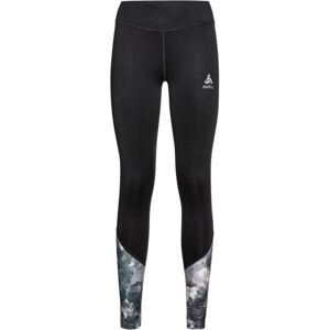 Odlo W ESSENTIAL PRINT TIGHTS Női legging futáshoz, fekete, méret XL