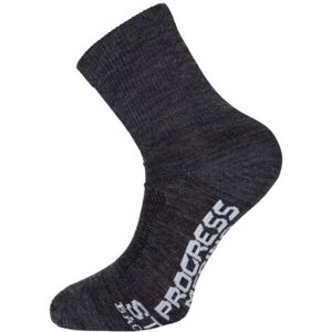 Progress MANAGER MERINO LITE Merinótartalmú zokni, fekete, méret 6-8