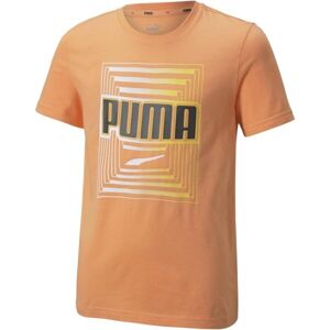 Puma ALPHA GRAPHIC TEE Gyerek póló, narancssárga, méret 128