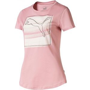 Puma GRAPHIC PHOTOPRINT TEE rózsaszín L - Női póló