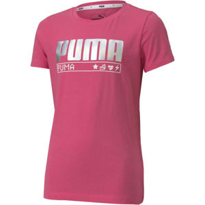 Puma ALPHA TEE G Lány póló, rózsaszín, méret 140