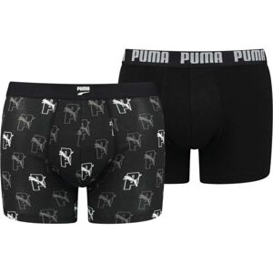Puma MEN AOP BOXER 2P Férfi boxeralsó, fekete, méret XL