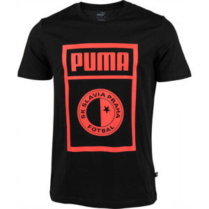 Puma SLAVIA PRAGUE GRAPHIC TEE fekete M - Férfi póló
