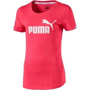 Puma STYLE ESS LOGO TEE rózsaszín 128 - Lányos póló