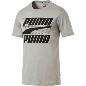Puma REBEL BASIC TEE szürke XXL - Rövid ujjú férfi póló