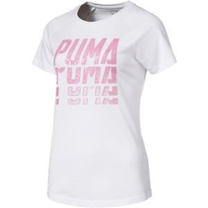 Puma FONT GRAPHIC TEE fehér L - Női póló