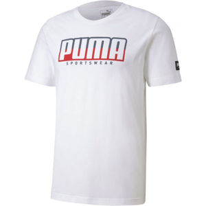 Puma ATHLETIC TEE BIG LOGO fehér XL - Férfi sportpóló