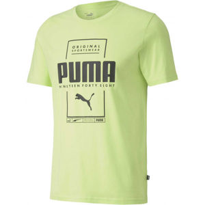 Puma BOX PUMA TEE világoszöld L - Férfi póló