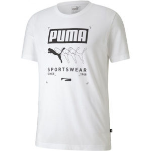 Puma BOX PUMA TEE fehér S - Férfi sportpóló